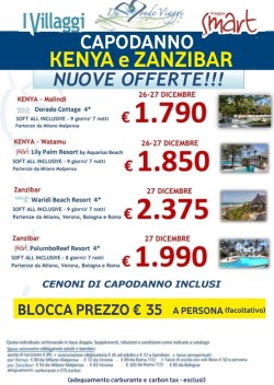 Capodanno in KENYA e ZANZIBAR da € 1.790